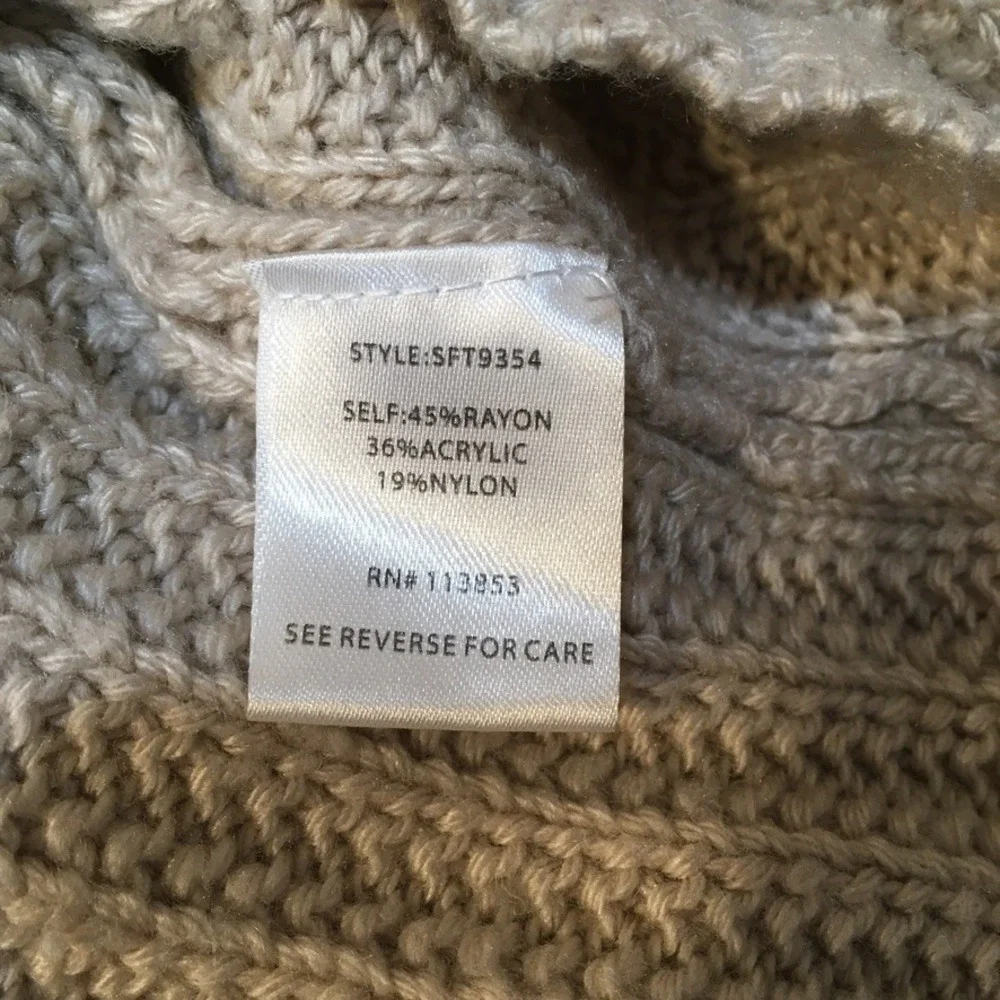 41 Hawthorn Women L Chunky Knit Sweater Cream Heritage Coastal Cottage Fisherman